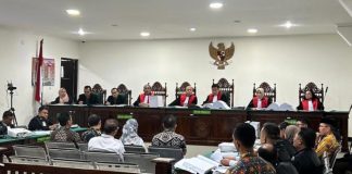Sidang lanjutan mantan Gubernur Bengkulu Rohidin Mersyah dengan agenda mendengarkan keterangan saksi, Rabu, 30 April 2025, Foto: Dok/Rakyat Daerah