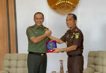 Dukung Pembangunan Provinsi Bengkulu, Kajati Bengkulu Kunjungi Danrem 041 Gamas