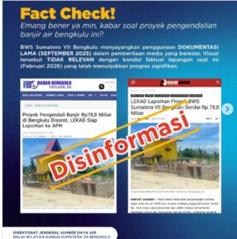 Cap Hoaks ke Media, JMSI Bengkulu Desak BWSS VII Segera Cabut Unggahan dan Minta Maaf