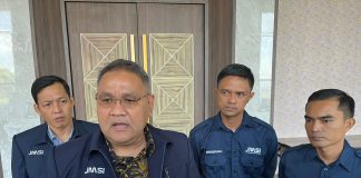 Ketua umum JMSI, Teguh Santosa saat diwawancarai awak Media usai melantik pengurus JMSI Provinsi Bengkulu periode 2026-2030.dok_rd