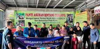 Dies Natalis ke-42 UNIHAZ Hadirkan Kepedulian Lewat Bakti Sosial Dies Natalis UNIHAZ ke-42 gelar bakti sosial, Rabu, 20 Mei 2026, Foto: Dok